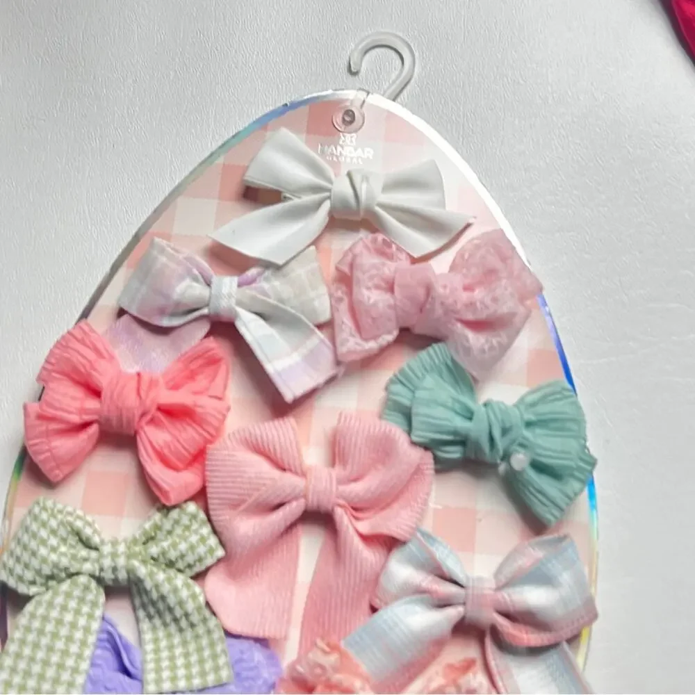 Bunny Bows Multi color and Pack Hair Accessories Bows Set NWT